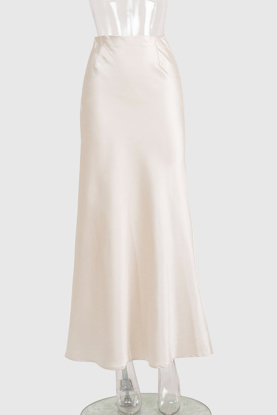 Fishtail Skirt Satin Satin Long