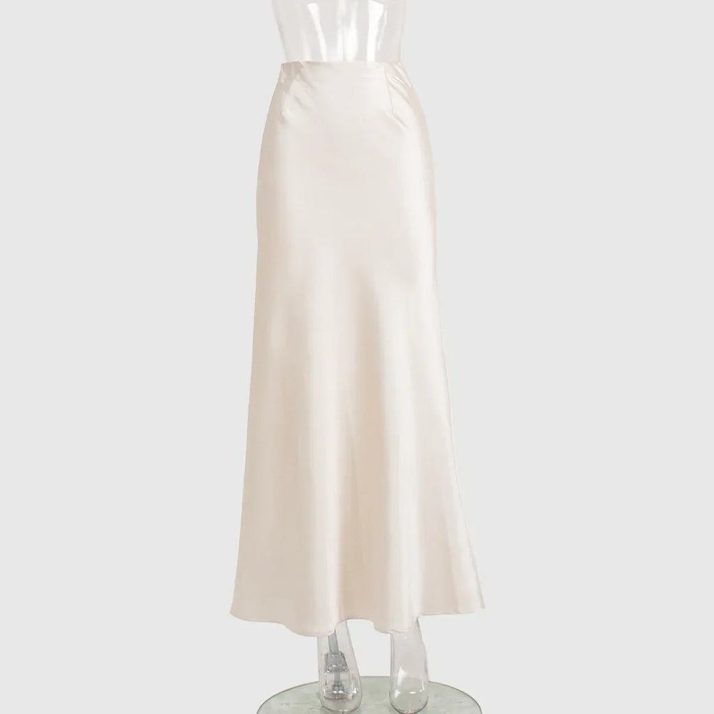 Fishtail Skirt Satin Satin Long - DanaFashionstore