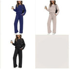 Women's Casual Elastic Waist Trousers Wide-leg Pants