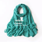 Pure Color Pearl Chiffon Scarf Headcloth Veil Chiffon Scarf - DanaFashionstore