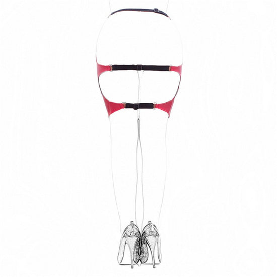 Aisle's Sexy Black Soft PU Sexy Tight-fitting Bag Field Training Short Skirt