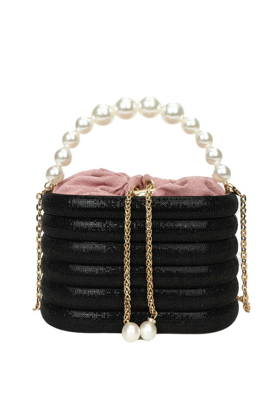 European And American Fashion One-shoulder Ins Women's Crossbody Classic Style Pearl Hand Dinner Bag - Dana Fashion