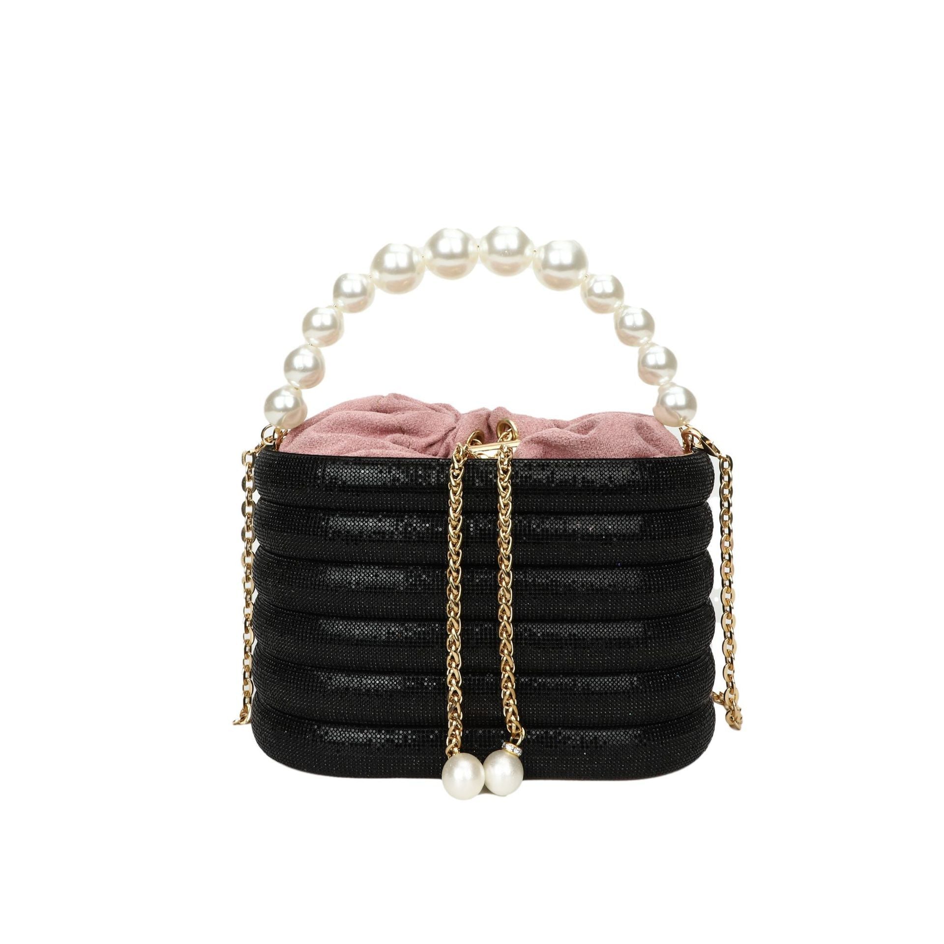 European And American Fashion One-shoulder Ins Women's Crossbody Classic Style Pearl Hand Dinner Bag - Dana Fashion