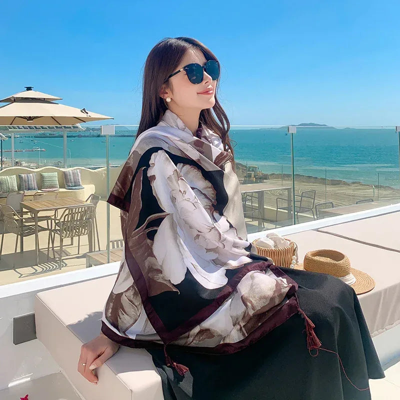 Sun-proof All-matching Shawl Beach Travel Dual-use Outdoor Beach Towel - DanaFashionstore