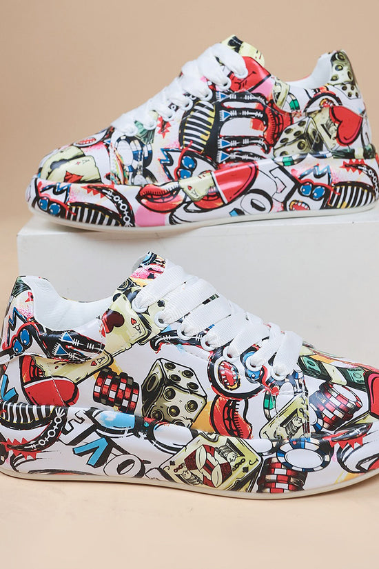 Hand-painted Shoes Women's Platform Casual Shoes Painted Sports
