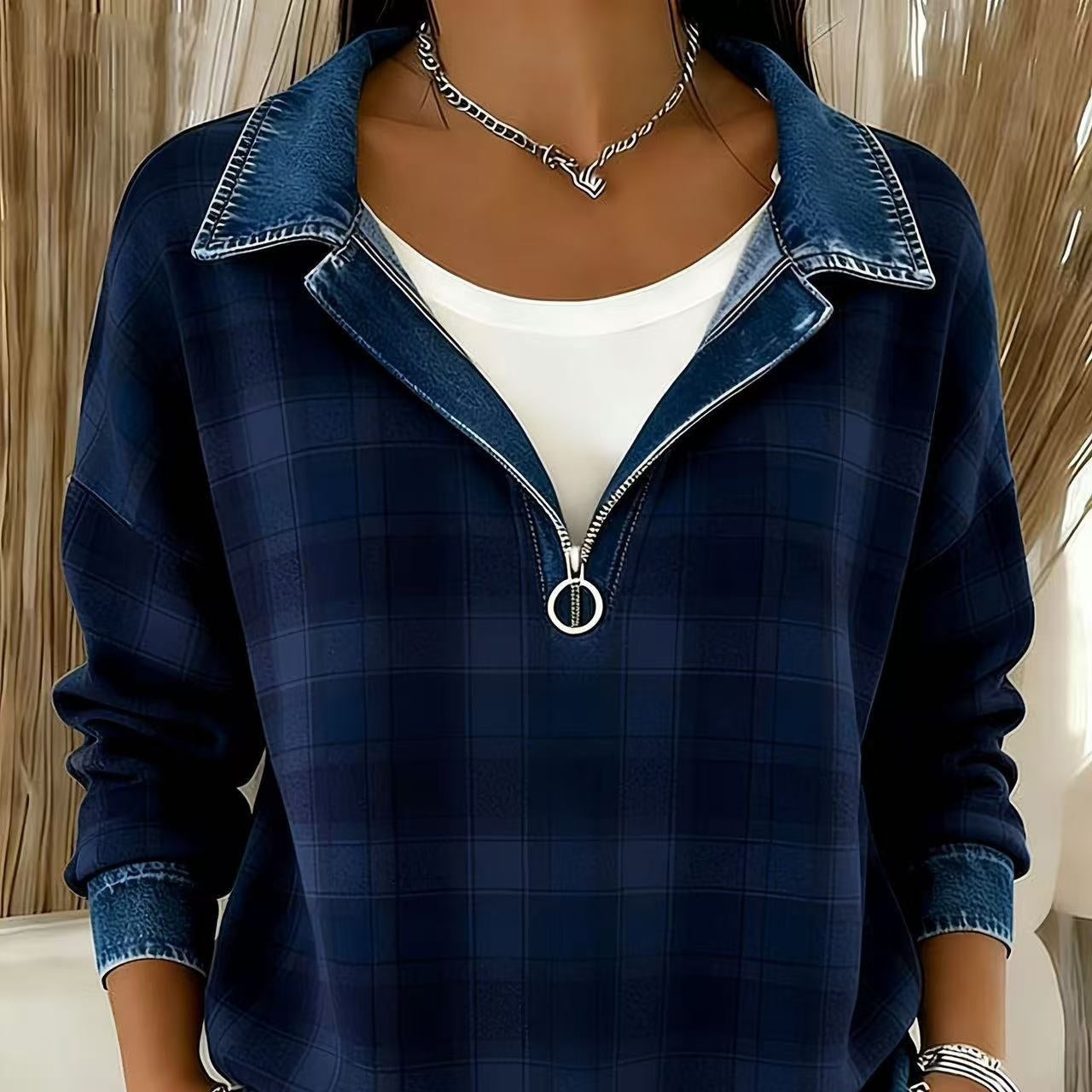 Womens Autumn Winter Fashionable All-Match Long-Sleeve Cardigan Top