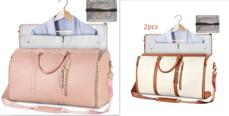 Large Capacity Travel Duffle Bag Women's Handbag Folding Suit Bag Waterproof Clothes Totes - DanaFashionstore