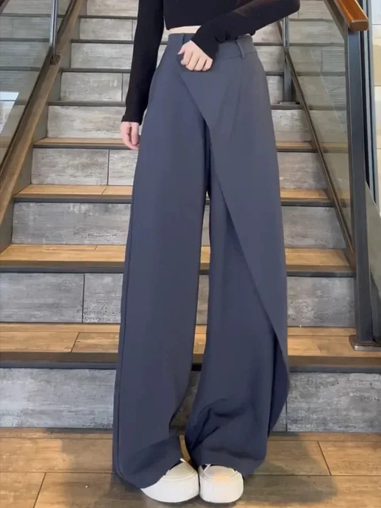 Irregular Wide-leg Pants Ins Fashion Loose Trousers Women's Clothing - DanaFashionstore