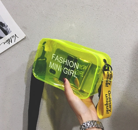 Transparent Square Fashion Trend Jelly Single Shoulder Diagonal Cross Bag - Dana Fashion