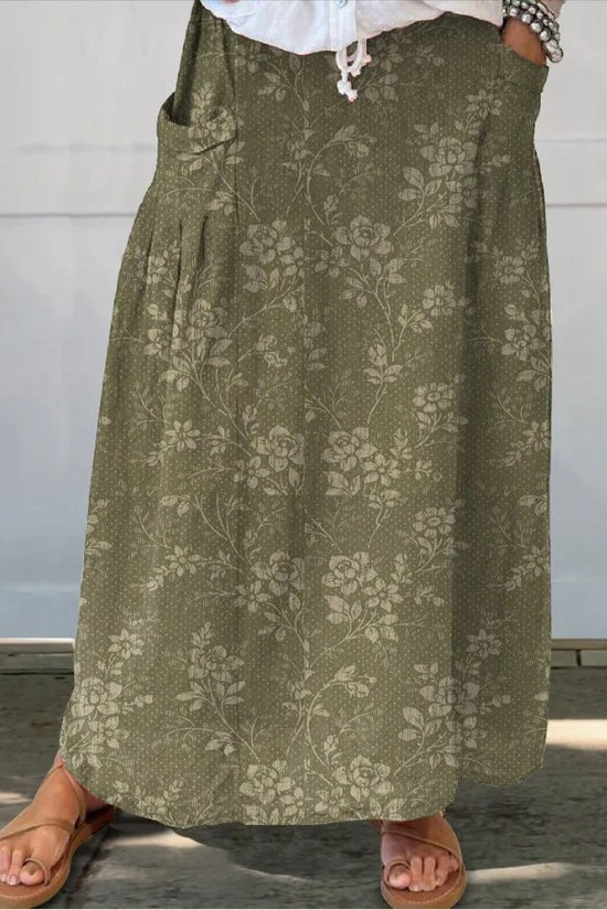 Women's Retro Element Printed Skirt