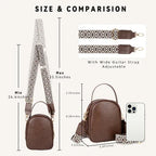 Small Crossbody Bag For Women With Handle And Adjustable Strap, Cell Phone Purse Cross Body With 2 Zipper Pockets-Coffee - DanaFashionstore
