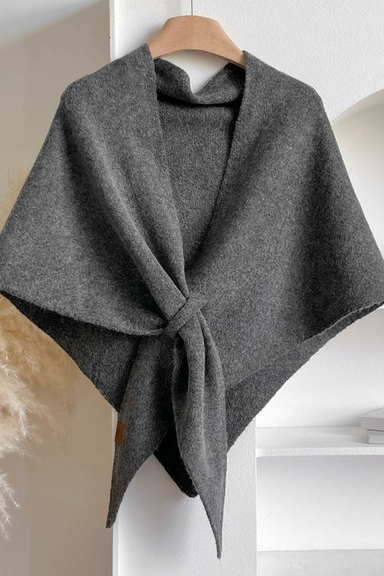 Winter Triangular Shawl INS Solid Color Soft Thickened Knitted Neck Wrap Korean Version Warm Shawl For Women