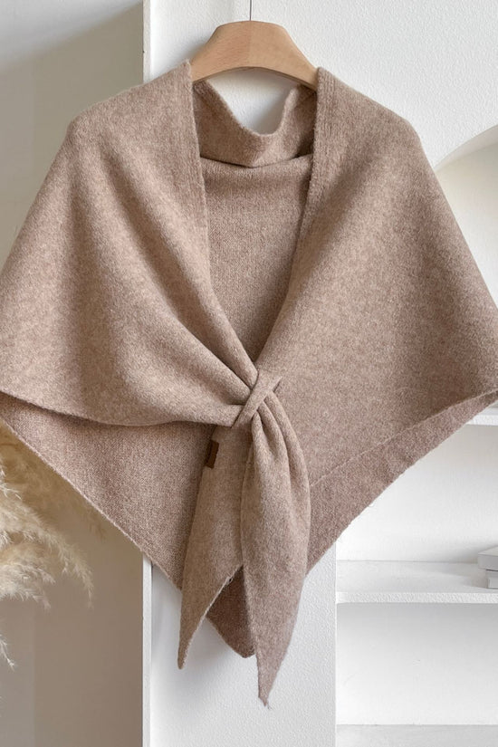 Winter Triangular Shawl INS Solid Color Soft Thickened Knitted Neck Wrap Korean Version Warm Shawl For Women