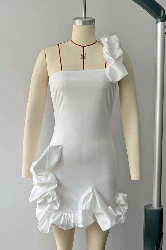 Women's Ruffled Bud Waist Dress