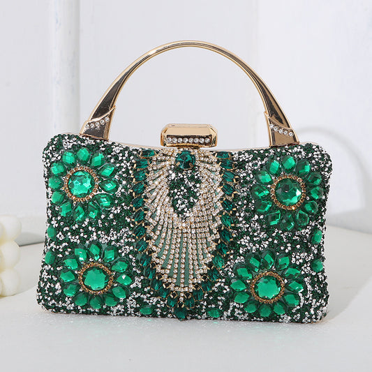 New Metal Handheld Handmade Diamond Inlaid Dinner Bag - Dana Fashion