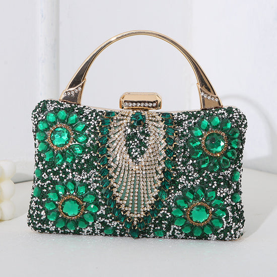New Metal Handheld Handmade Diamond Inlaid Dinner Bag - Dana Fashion