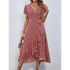 Fashion Floral Short Sleeve Dress Women 2026 - Summer Casual Dress - DanaFashionstore