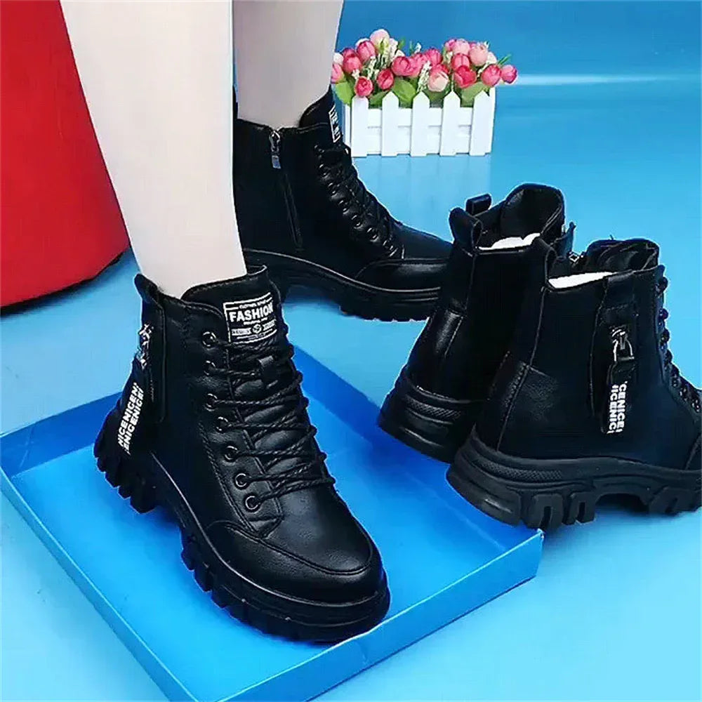 Spring And Autumn British Style Single Side Ankle Boots - DanaFashionstore