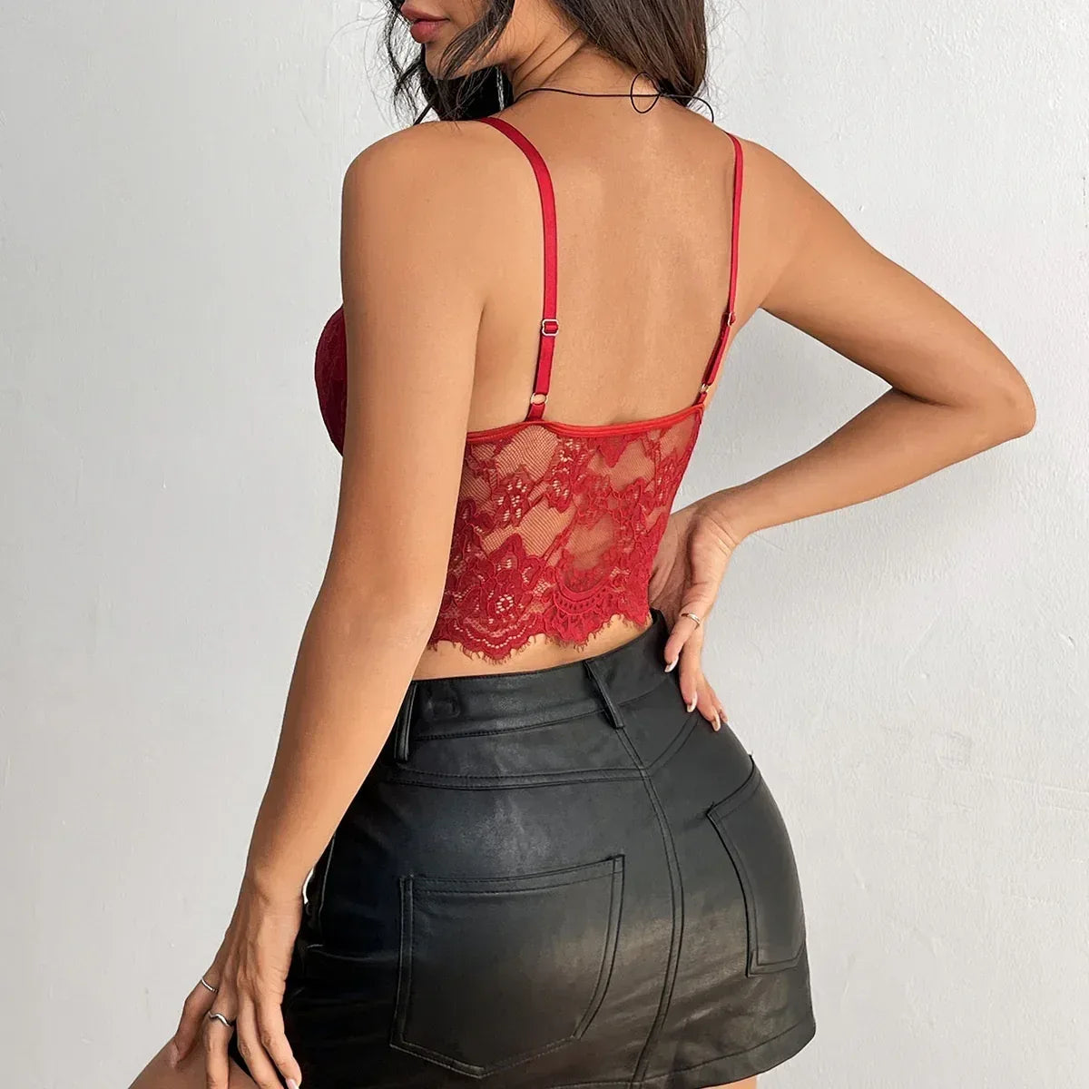 Sexy Lace See-through Chest Support Camisole - DanaFashionstore