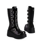 Autumn And Winter Thick Bottom High-heeled Belt Buckle - DanaFashionstore