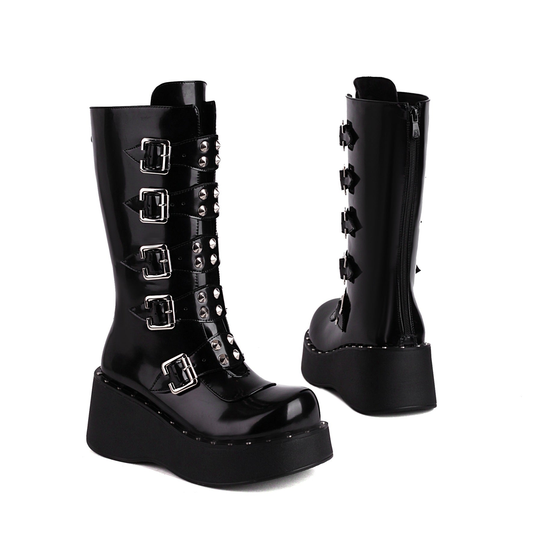 Autumn And Winter Thick Bottom High-heeled Belt Buckle