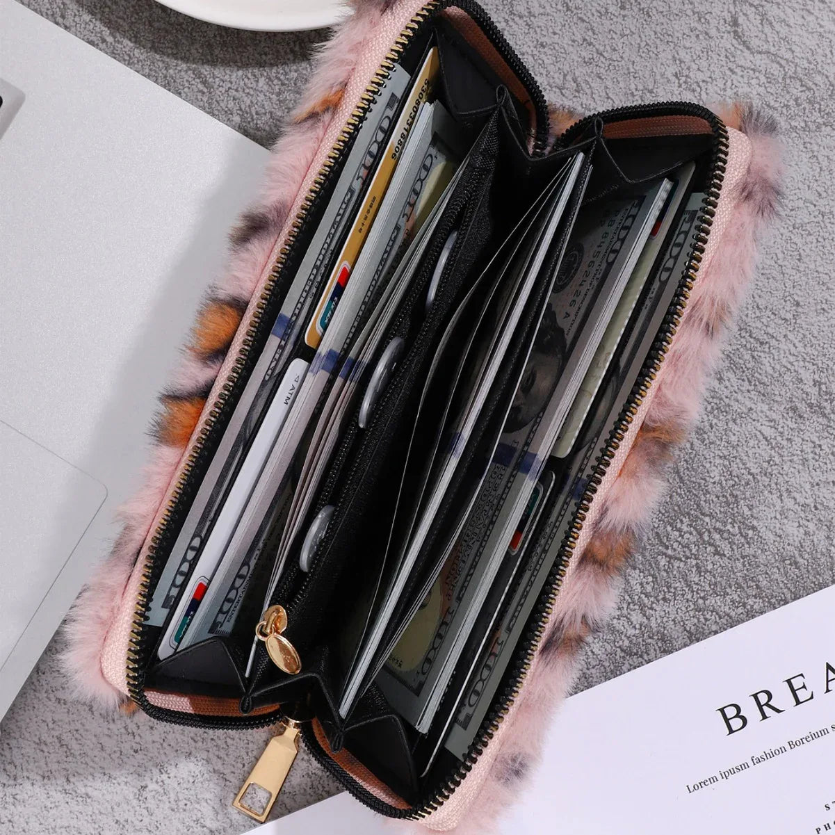 Creative Plush Coin Purse Fashion Leopard Print - DanaFashionstore