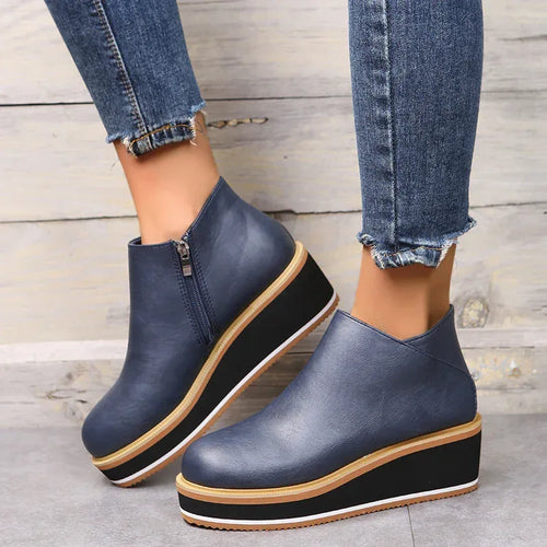 Ankle Boots Women Chunky Block Heel Shoes - DanaFashionstore