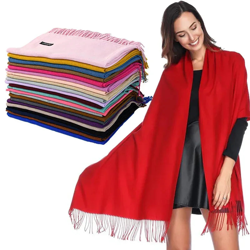 Annual Meeting Warm Cashmere Tassel Scarf - DanaFashionstore