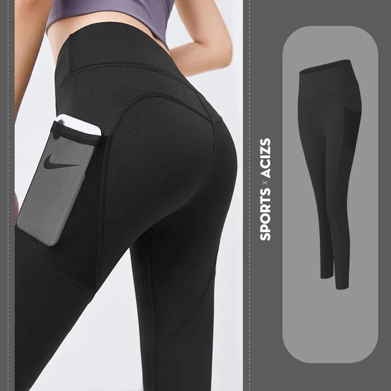 Yoga Pants Women With Pocket Leggings Sport Girl Gym Leggings Women Tummy Control Jogging Tights Female Fitness Pants - DanaFashionstore