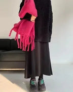 Women's Temperament Fashion Warm Solid Color Shawl Scarf - DanaFashionstore