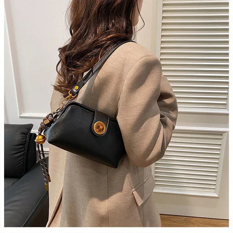 High Sense Niche Female Autumn And Winter New Retro Frosted Crossbody Bag - DanaFashionstore