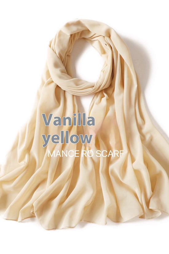Pure Color Pearl Chiffon Scarf Headcloth Veil Chiffon Scarf