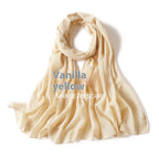 Pure Color Pearl Chiffon Scarf Headcloth Veil Chiffon Scarf - DanaFashionstore