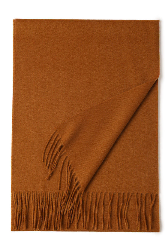 New Solid Color Wool Long Beard Warm Tassel Scarf Thick