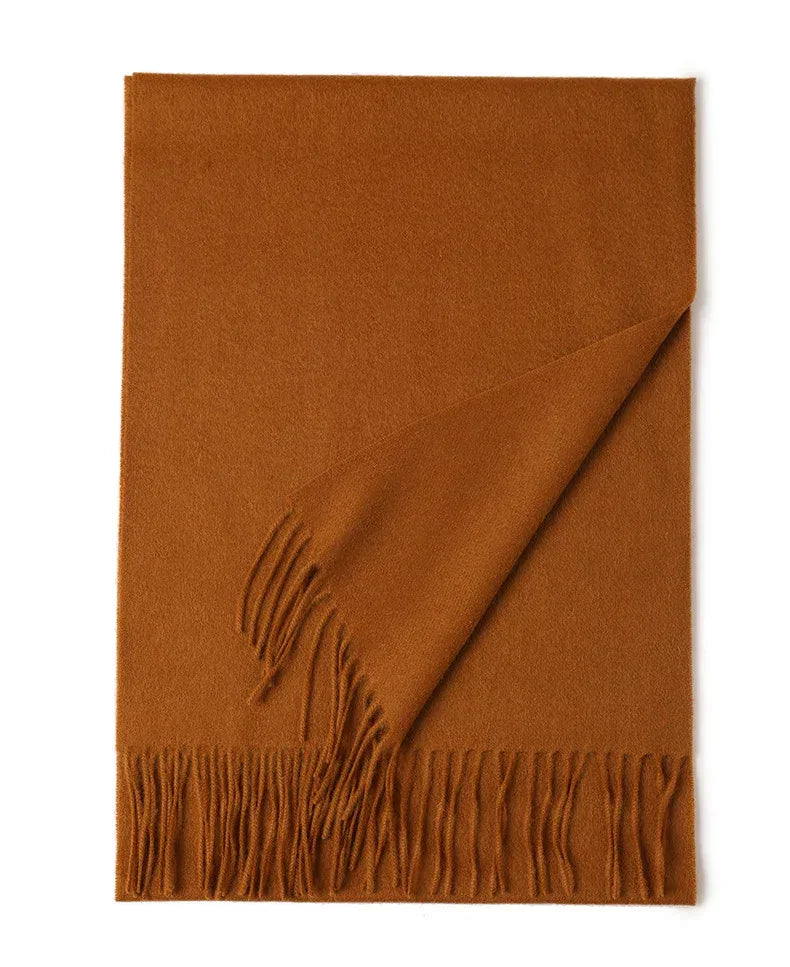 New Solid Color Wool Long Beard Warm Tassel Scarf Thick - DanaFashionstore