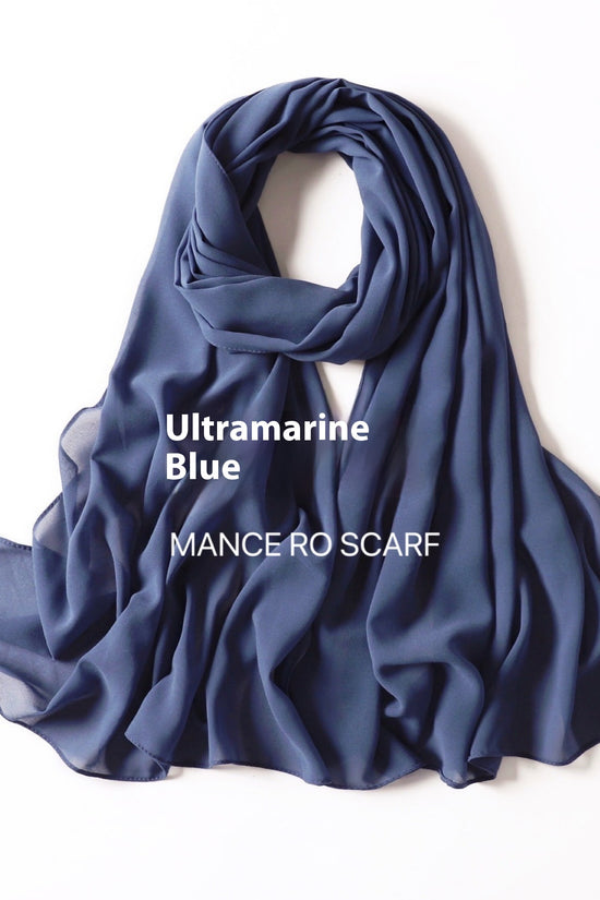 Pure Color Pearl Chiffon Scarf Headcloth Veil Chiffon Scarf