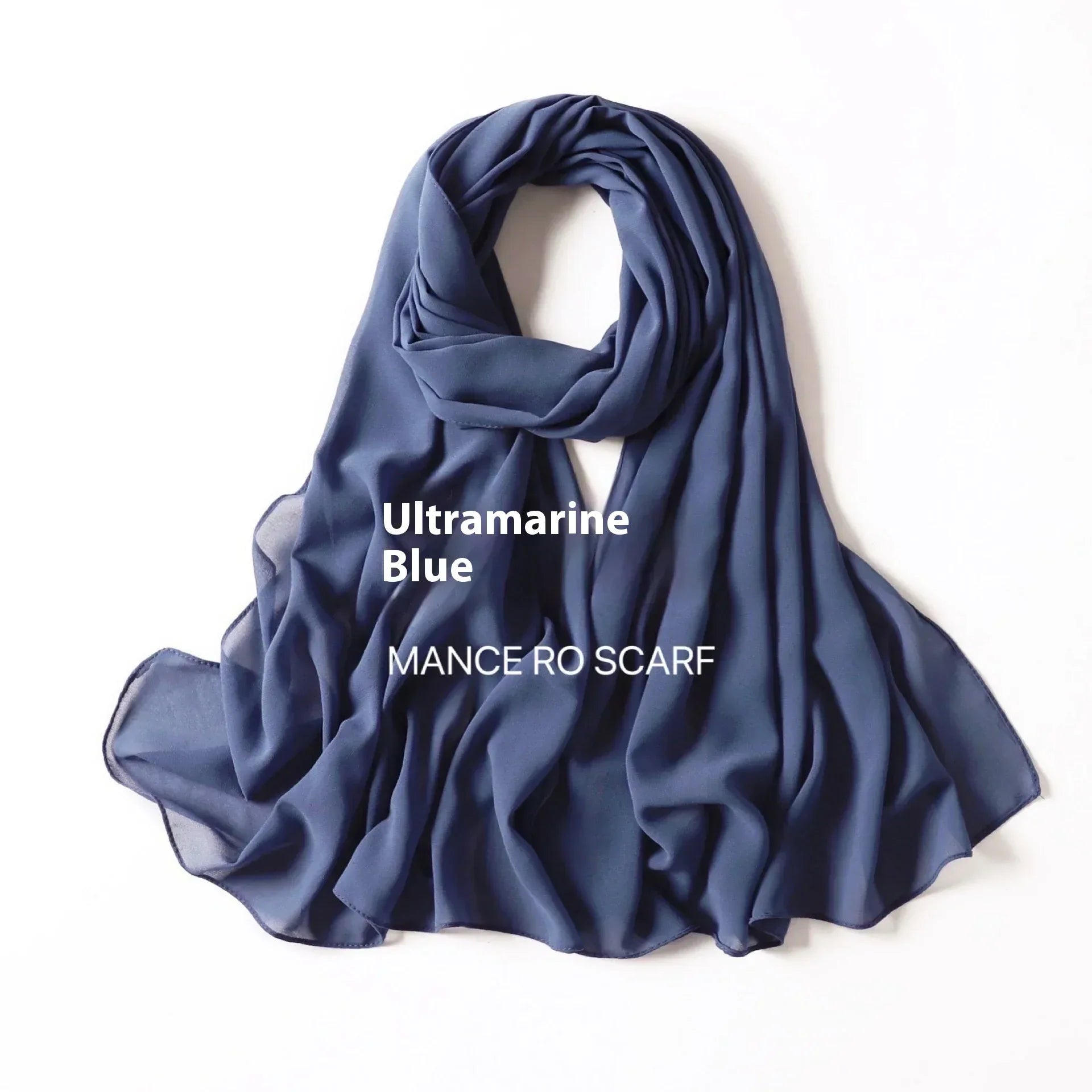 Pure Color Pearl Chiffon Scarf Headcloth Veil Chiffon Scarf - DanaFashionstore