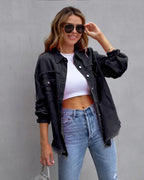 Fashion Ripped Shirt Jacket Female Autumn And Spring Casual Tops Womens Clothing - DanaFashionstore