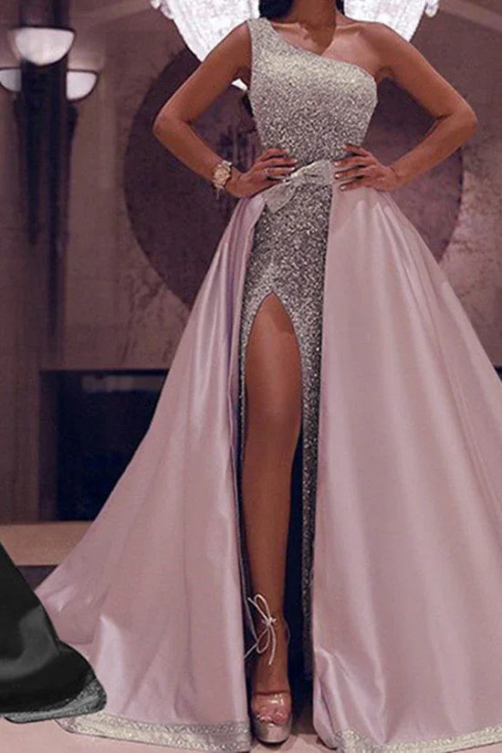 New One-Shoulder Mopping Evening Dress - DanaFashionstore