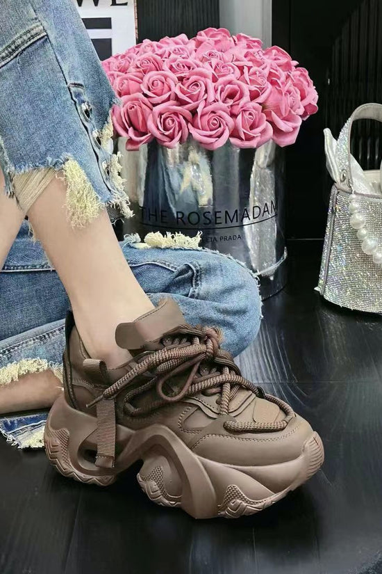 Fried Street Women's Super Hot All-match Small Thick Bottom Increased Lightweight Sneaker