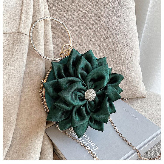 Evening Bag Flower Bag Wristlet Diamond Shoulder Messenger Bag - DanaFashionstore