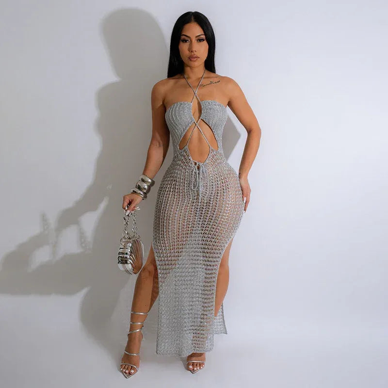 Fashion Personality Sleeveless Knitted Dress Women - DanaFashionstore