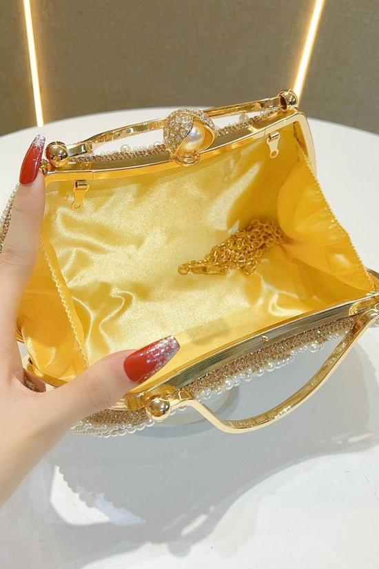 Women's Pearl Diamond Shoulder Handbag - Dana Fashion