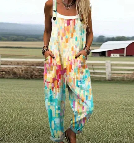 Fashion 3D Printing Suspenders 2026 - Summer Casual Jumpsuit - DanaFashionstore
