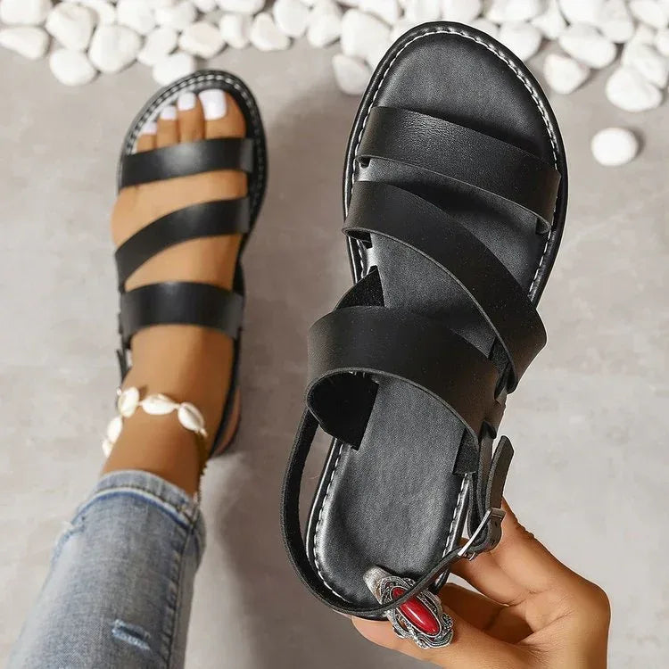 Fashion Round Toe European And American Beach Roman Women's Sandals - DanaFashionstore