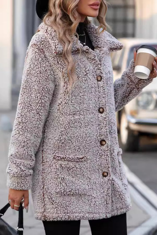 Casual Loose Cardigan Cotton-padded Jacket For Women