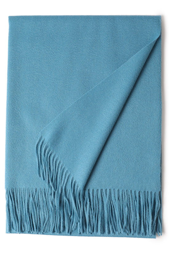New Solid Color Wool Long Beard Warm Tassel Scarf Thick