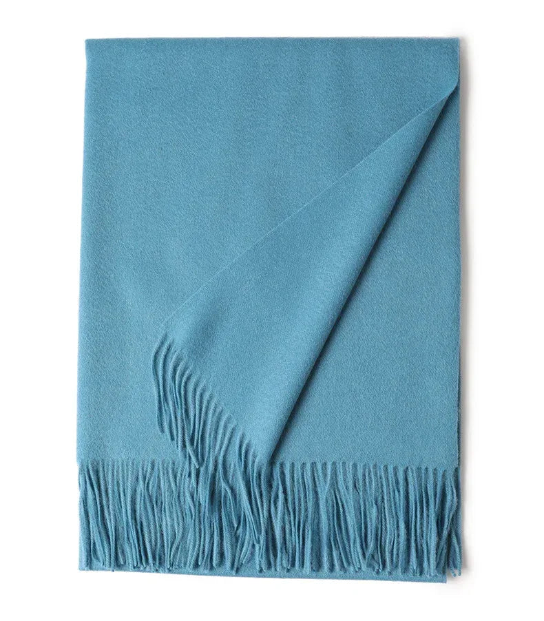New Solid Color Wool Long Beard Warm Tassel Scarf Thick - DanaFashionstore