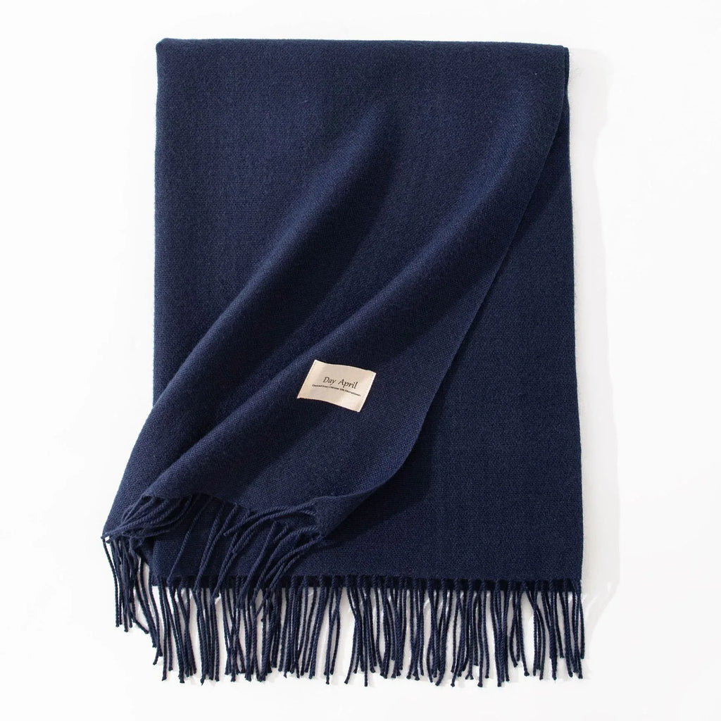 Pure Color Artificial Cashmere Scarf Women's Winter High-grade Shawl - DanaFashionstore