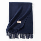 Pure Color Artificial Cashmere Scarf Women's Winter High-grade Shawl - DanaFashionstore